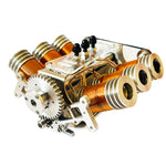 V6 Solenoid Engine Brushless Electromagnetic Motor Model Engine - stirlingkit