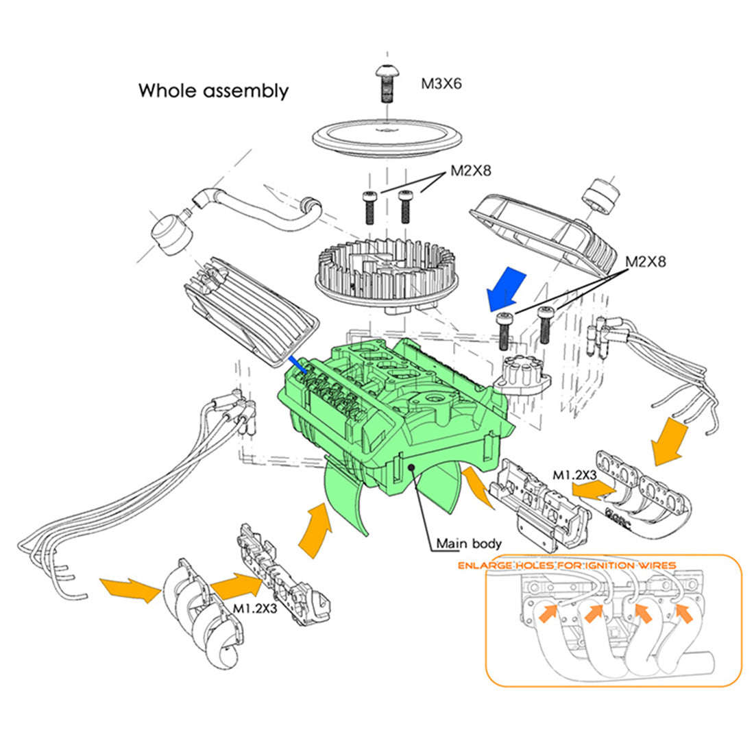 GRC Simulation V8 Engine Motor Kits That Runs F82 without CTS - stirlingkit
