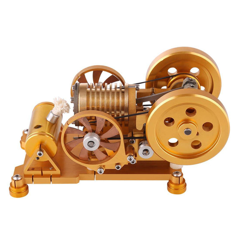 Vacuum Flame Licker Stirling Engine Model Toy with Brass Cylinder Piston - stirlingkit