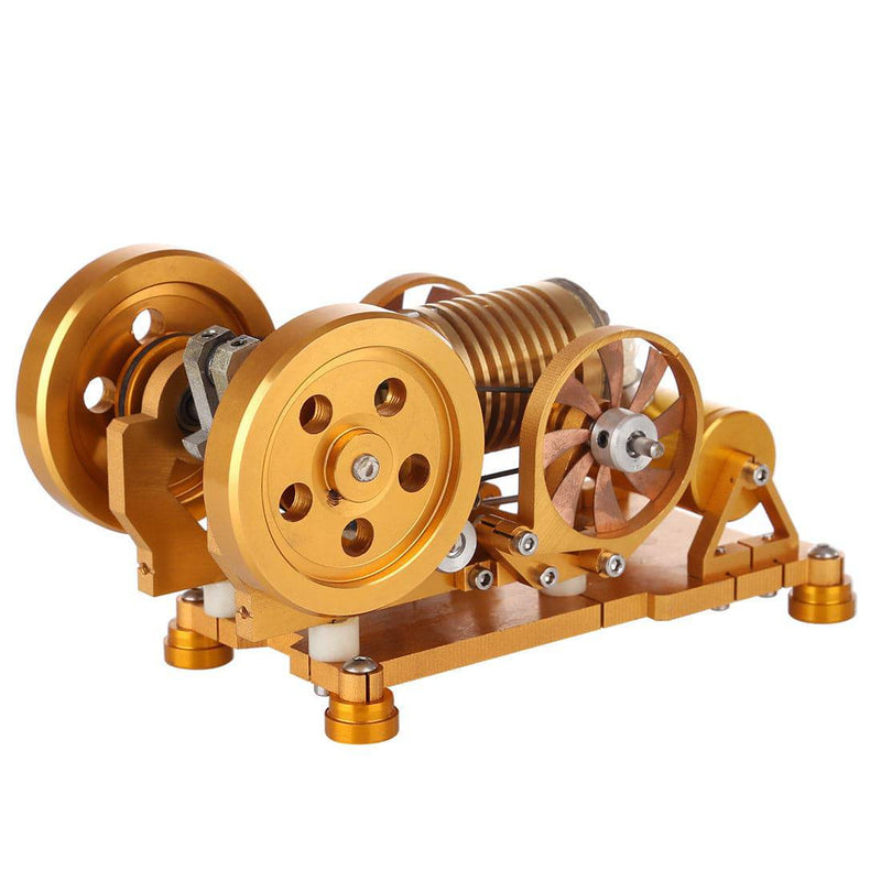 Vacuum Flame Licker Stirling Engine Model Toy with Brass Cylinder Piston - stirlingkit