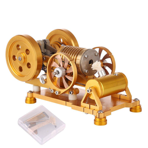 Vacuum Flame Licker Stirling Engine Model Toy with Brass Cylinder Piston - stirlingkit