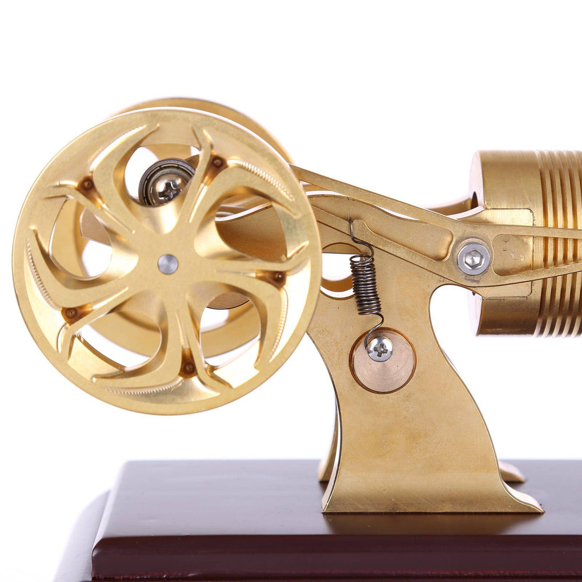 Enjomor Vacuum Single Cylinder Flame Licker Stirling Engine Brass Model - stirlingkit