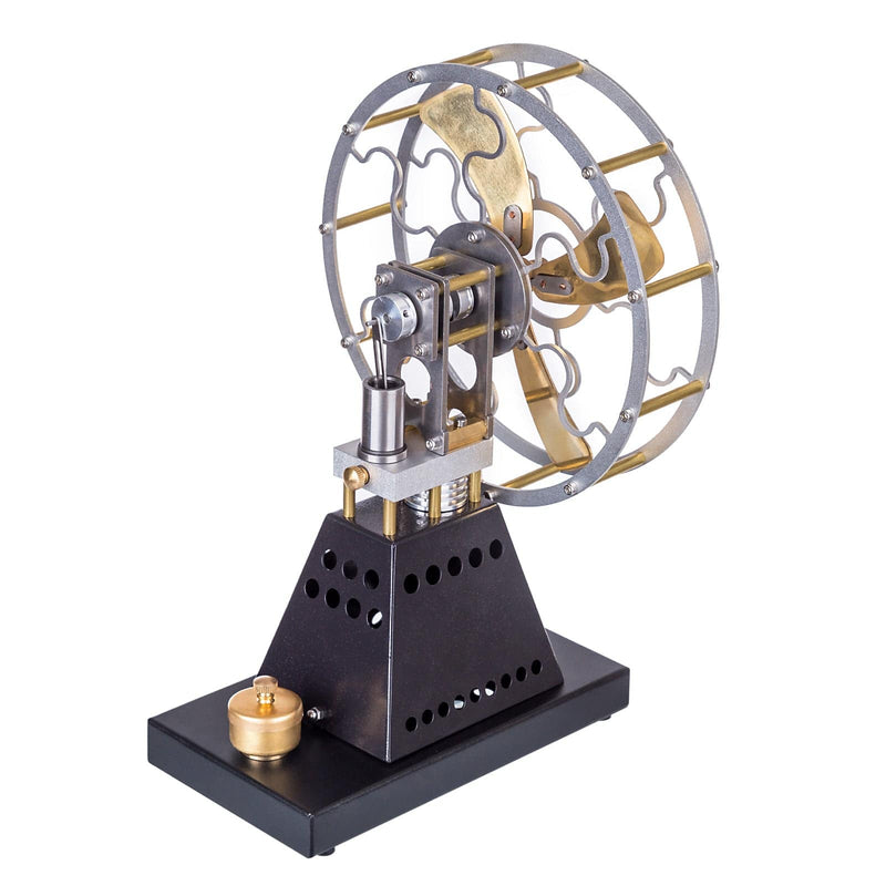 Vintage 4 Blades Heat Powered Stove Table Fan Stirling Engine Science Experiment Toy - stirlingkit