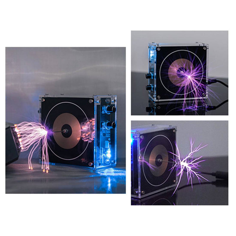 Vinyl Record Shape Bluetooth Musical Tesla Coil with Long Arc &  Dual Mode - US Plug - stirlingkit