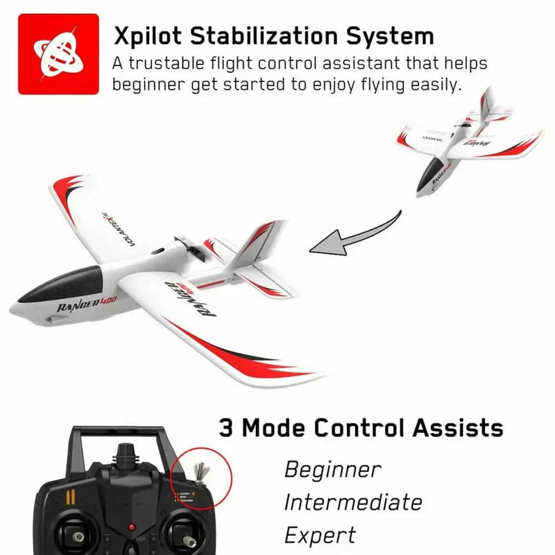 VOLANTEXRC 2.4G Ranger400 Wingspan Glider RC Airplane with Xpilot Gyro Stabilizer - RTF - stirlingkit