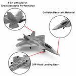 VOLANTEXRC F22 Raptor 260mm Wingspan 2.4G 4CH Airplane with Xpilot Gyro- RTF - stirlingkit