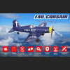 VOLANTEXRC F4U Corsair Airplane 400mm Wingspan Airplane with Xpilot Gyro  - RTF - stirlingkit