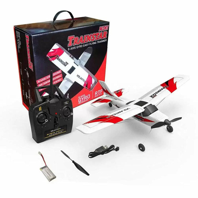 VOLANTEXRC Mini Trainstar Wingspan Glider 2.4G 3CH RC Airplane with Xpilot Gyro - RTF - stirlingkit