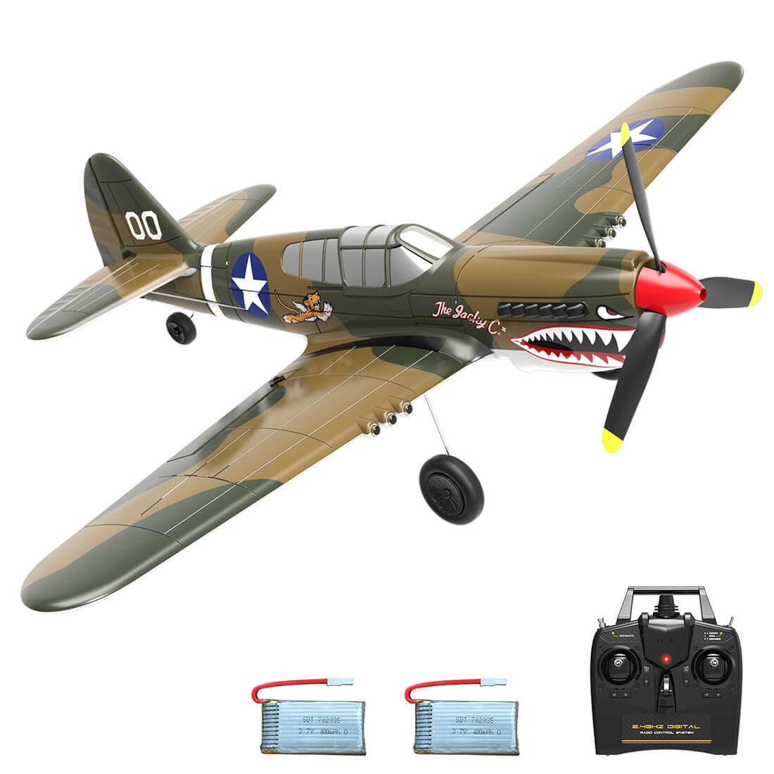 Volantex Rc VOLANTEXRC P-40 2.4Ghz 4CH RC Airplane EPP Foam Fighter for Beginners ...