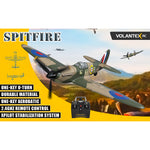 VOLANTEXRC RTF 2.4Ghz 4CH RC Aircraft  EPP Foam Military Airplane Model Spitfire for Beginners - stirlingkit