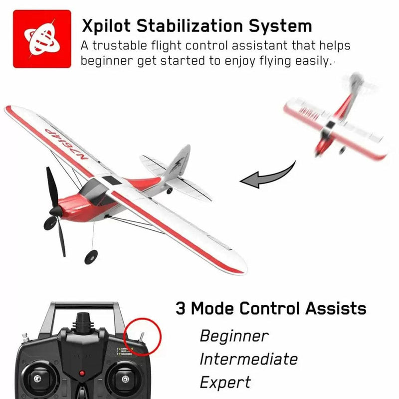 VOLANTEXRC Sport Cub 500 Wingspan Airplane 2.4Ghz 4CH RC Airplane with Xpilot Gyro - RTF - stirlingkit