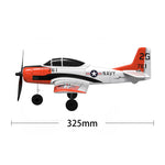 VOLANTEXRC 2.4G RC 4CH T-28 Trojan 400mm Wingspan Airplane with Xpilot Gyro- RTF - stirlingkit