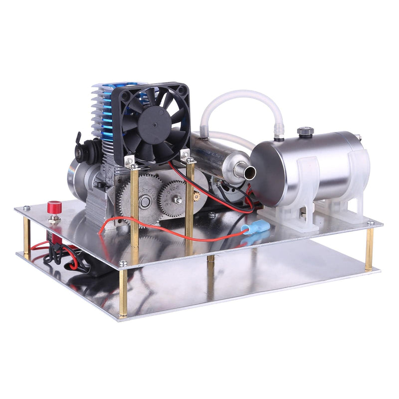 One-key Electric Start VX 18 Single Cylinder 2 Stroke Air-cooled Methanol Engine Generator 12V Upgrade Set - stirlingkit