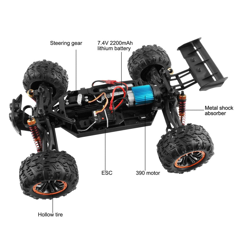 VXL RACING 1/10 4WD 2.4Ghz RC High-speed Brushed Electric off-road Sport Racing Car Toys 45KM/H - stirlingkit