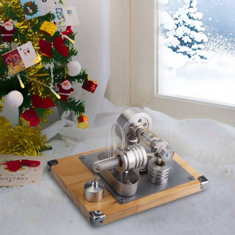 Water-cooled Single Cylinder Stirling Engine Generator Model Educational Toy - stirlingkit