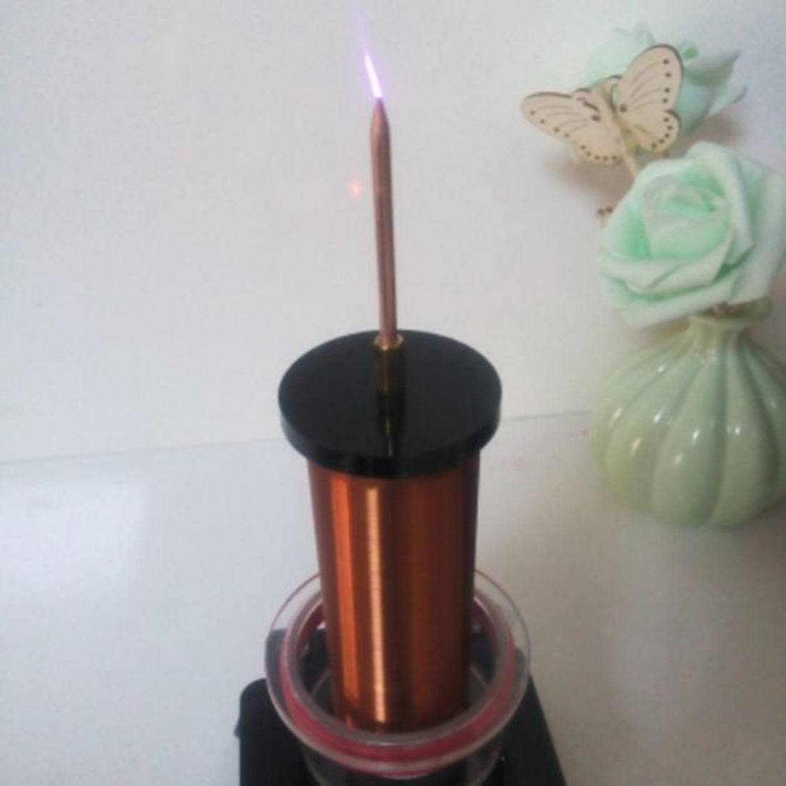 Wireless Power Transmission Table Musical Tesla Coil Plasma Motor Speaker - US Plug - stirlingkit