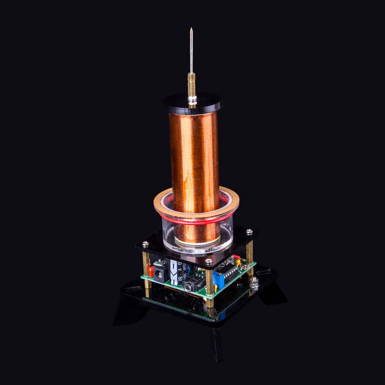 Wireless Power Transmission Table Musical Tesla Coil Plasma Motor Speaker - US Plug - stirlingkit