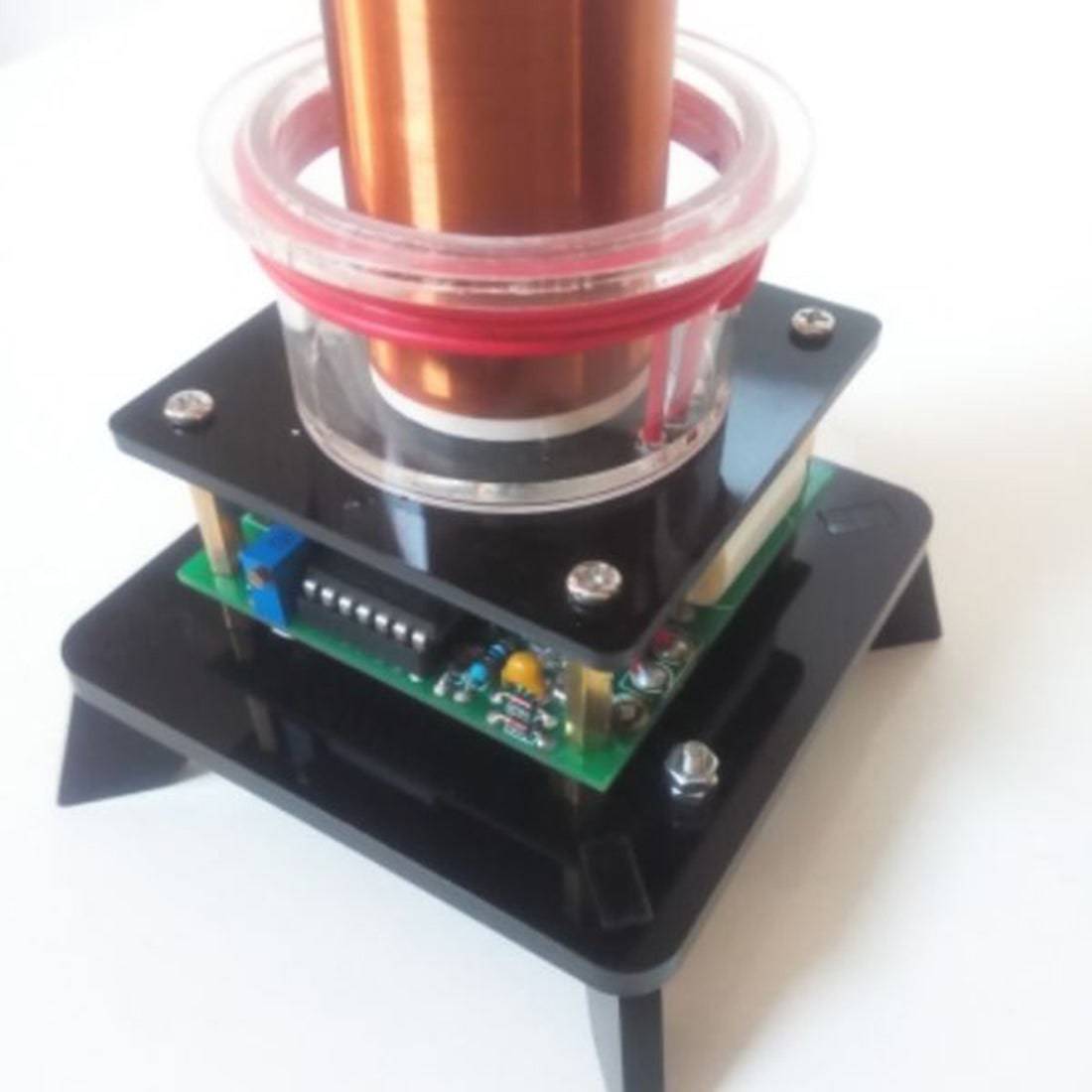 Wireless Power Transmission Table Musical Tesla Coil Plasma Motor Speaker - US Plug - stirlingkit