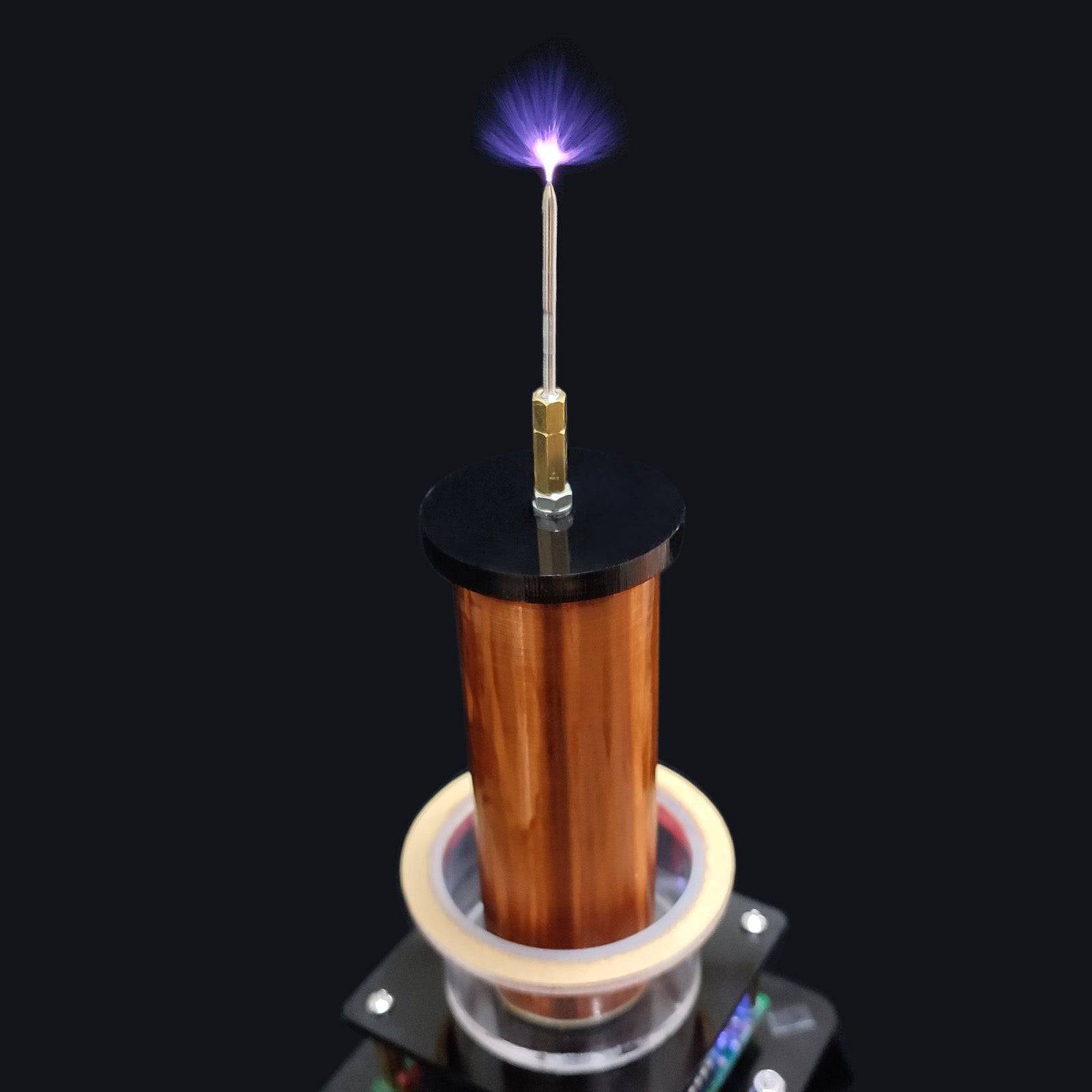 Wireless Power Transmission Table Musical Tesla Coil Plasma Motor Speaker - US Plug - stirlingkit