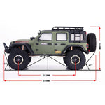 YK 4102PRO 1/10 2.4G 6CH 4WD Off Road Electric RC Crawler Vehicle Car Truck Toy - stirlingkit