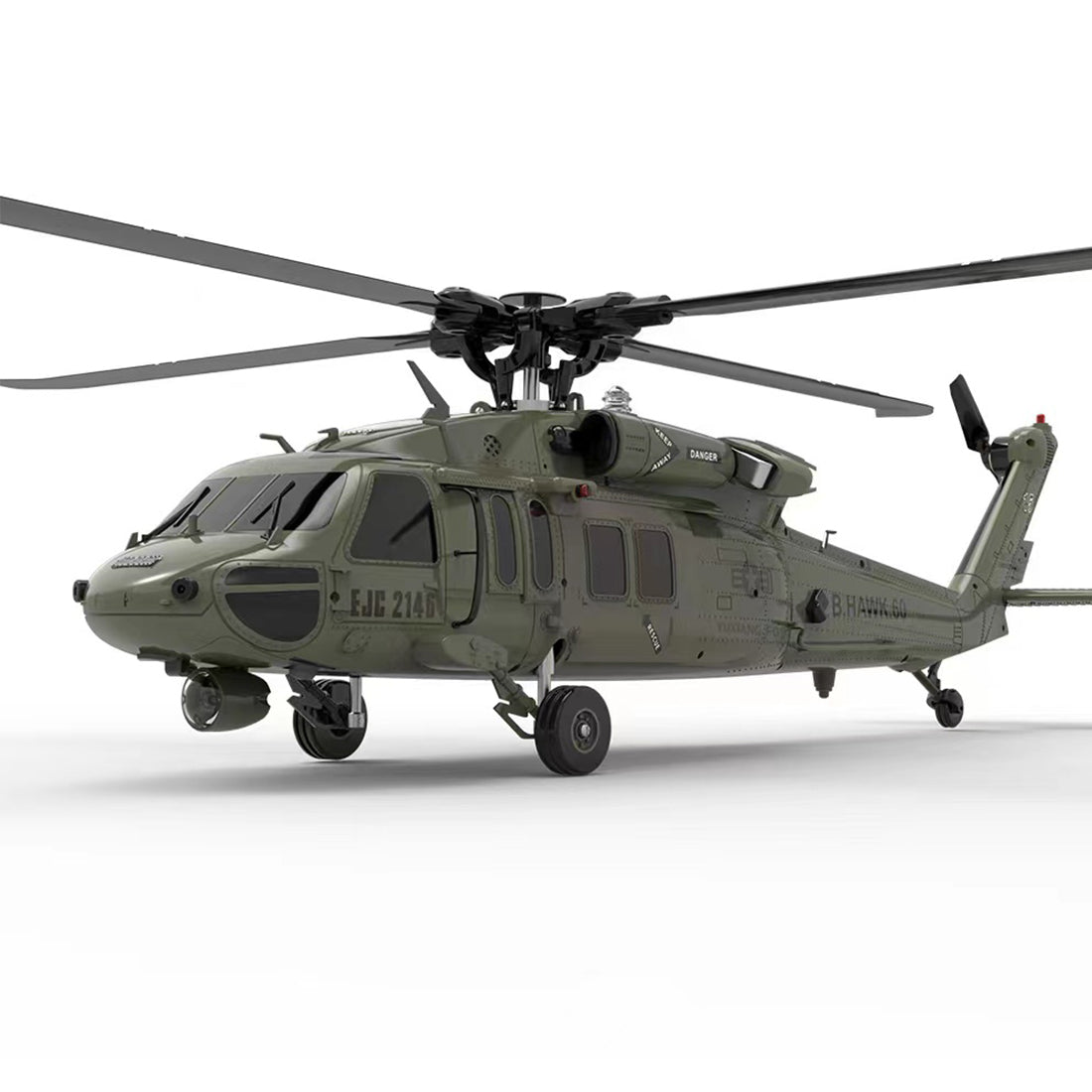 YUXIANG F09 UH-60 Black Hawk RC helicopter in standard factory fresh army green finish