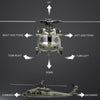 YUXIANG YXZNRC F09 RC Military Helicopter 1/47 2.4G 6CH Brushless RTF for Adults - stirlingkit