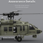 YUXIANG YXZNRC F09 RC Military Helicopter 1/47 2.4G 6CH Brushless RTF for Adults - stirlingkit