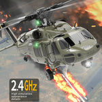 YUXIANG YXZNRC F09 RC Military Helicopter 1/47 2.4G 6CH Brushless RTF for Adults - stirlingkit