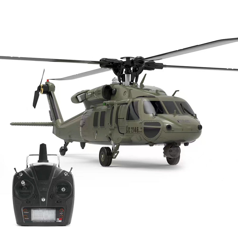 YUXIANG YXZNRC F09 RC Military Helicopter 1/47 2.4G 6CH Brushless RTF for Adults - stirlingkit