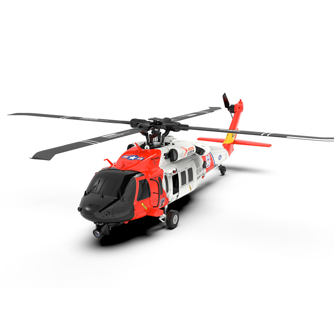 YUXIANG F09-S UH-60 RC helicopter in original factory orange and white rescue livery