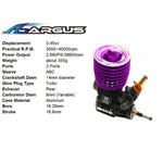 ARGUS-21R83 .21 3P Highway Racing Vehicle Methanol Engine - stirlingkit