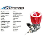 ARGUS-21 R8 .21 5+2P Methanol Engine  for 1/8 Off-road Racing Vehicle - stirlingkit