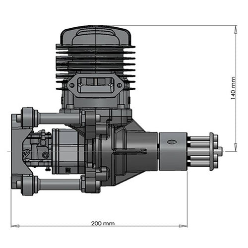 DLE85 85CC Gasoline Engine Single-cylinder Two Stroke Aircraft Engine for RC Model Planes - stirlingkit