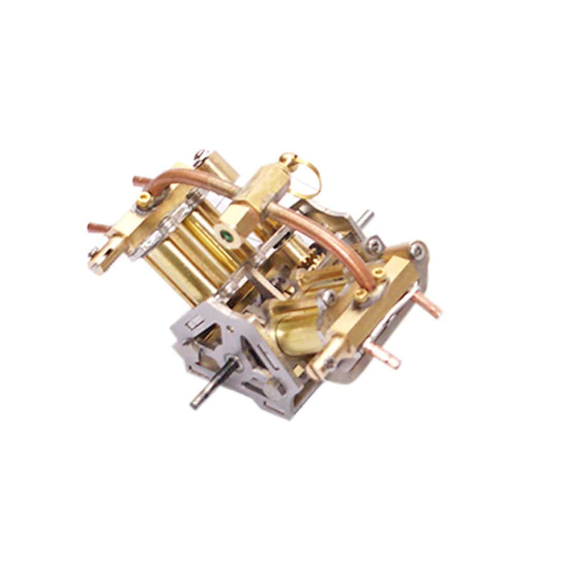 Mini V4 Brass Steam Engine Model Reverse Gearbox (without Boiler) - stirlingkit