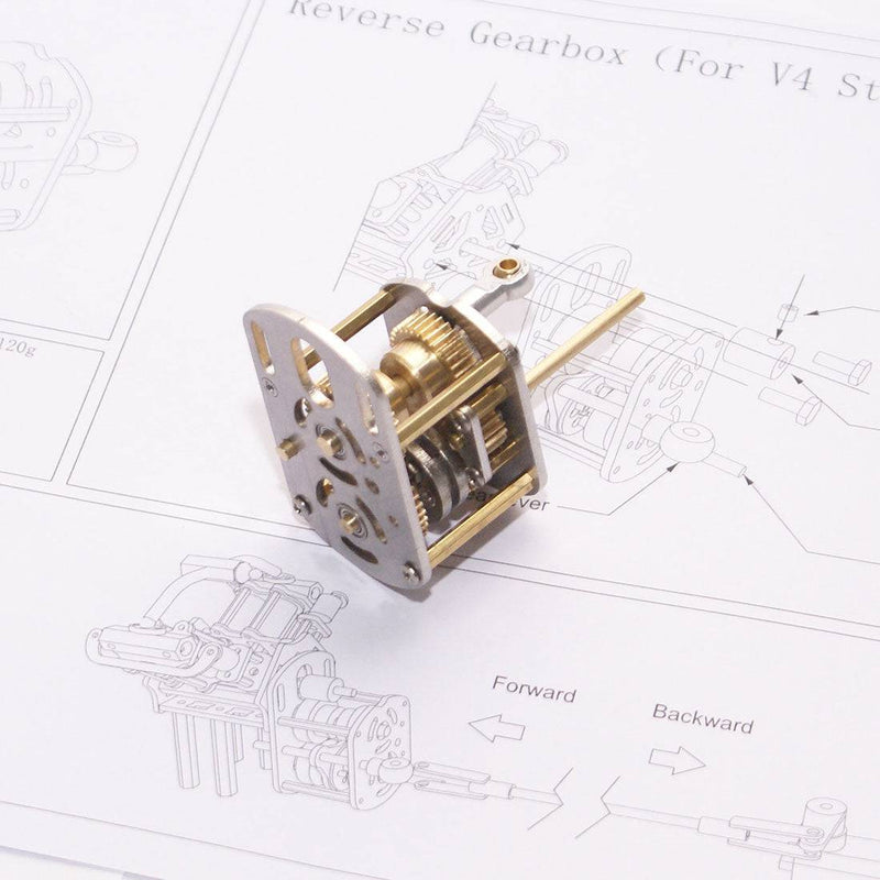 Mini V4 Brass Steam Engine Model Reverse Gearbox (without Boiler ...