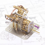 Mini V4 Brass Steam Engine Model Reverse Gearbox (without Boiler) - stirlingkit