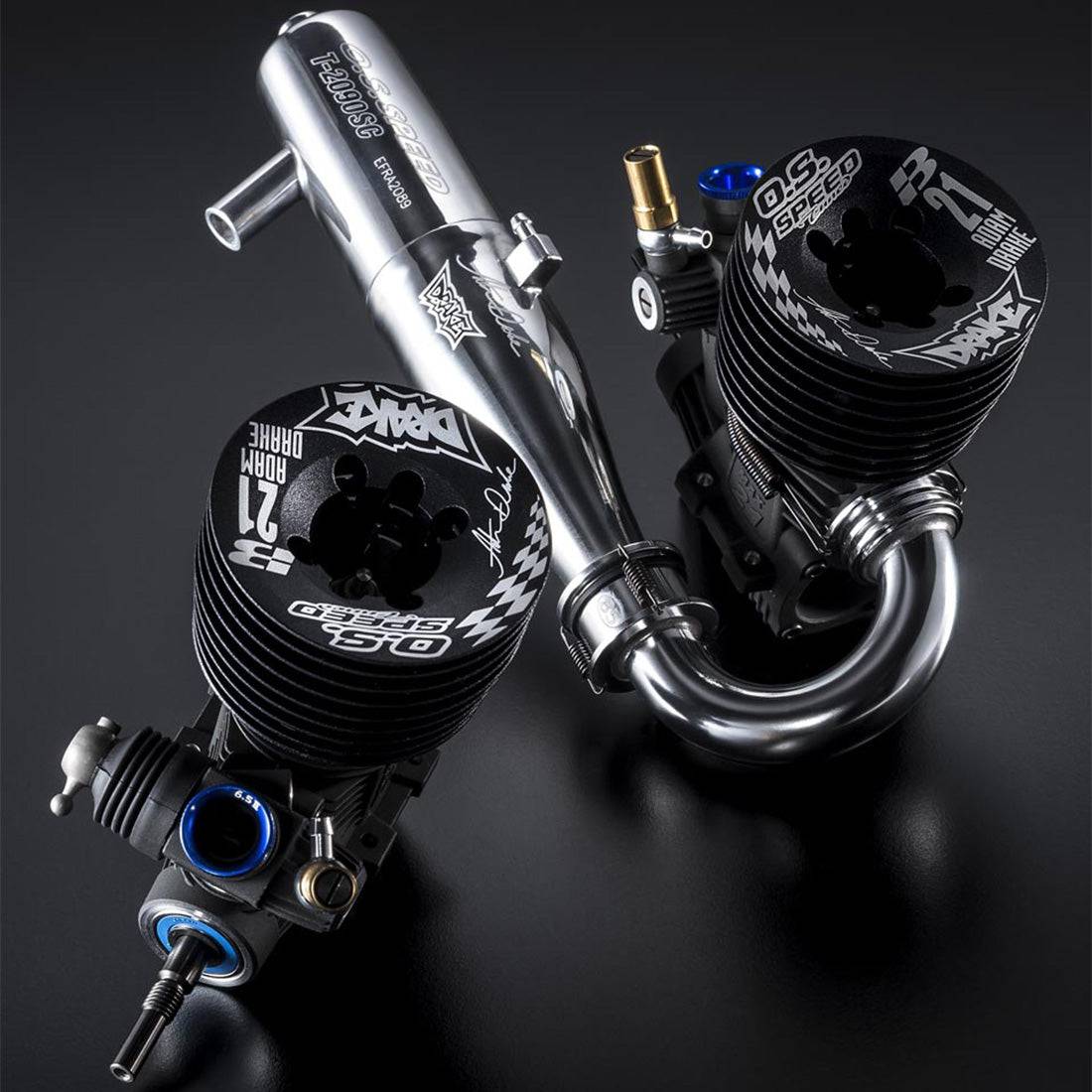OS Speed B21 3.49cc Off-road Racing Engine Exhaust Pipe Set