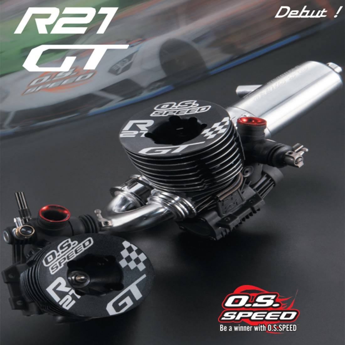 Os Speed R21 Engine OS Speed R21 Level 21 3.49cc GT Racing Engine Exhaust Pipe Set for 1/8 ...