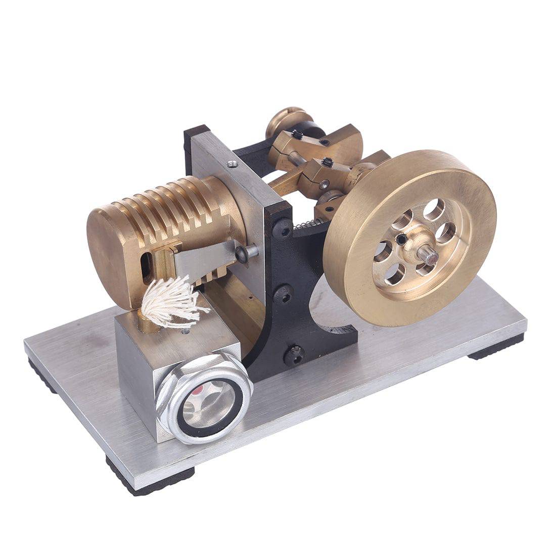 Suction Fire Type Single cylinder Hot Air Stirling Engine Model -Bracket Version - stirlingkit