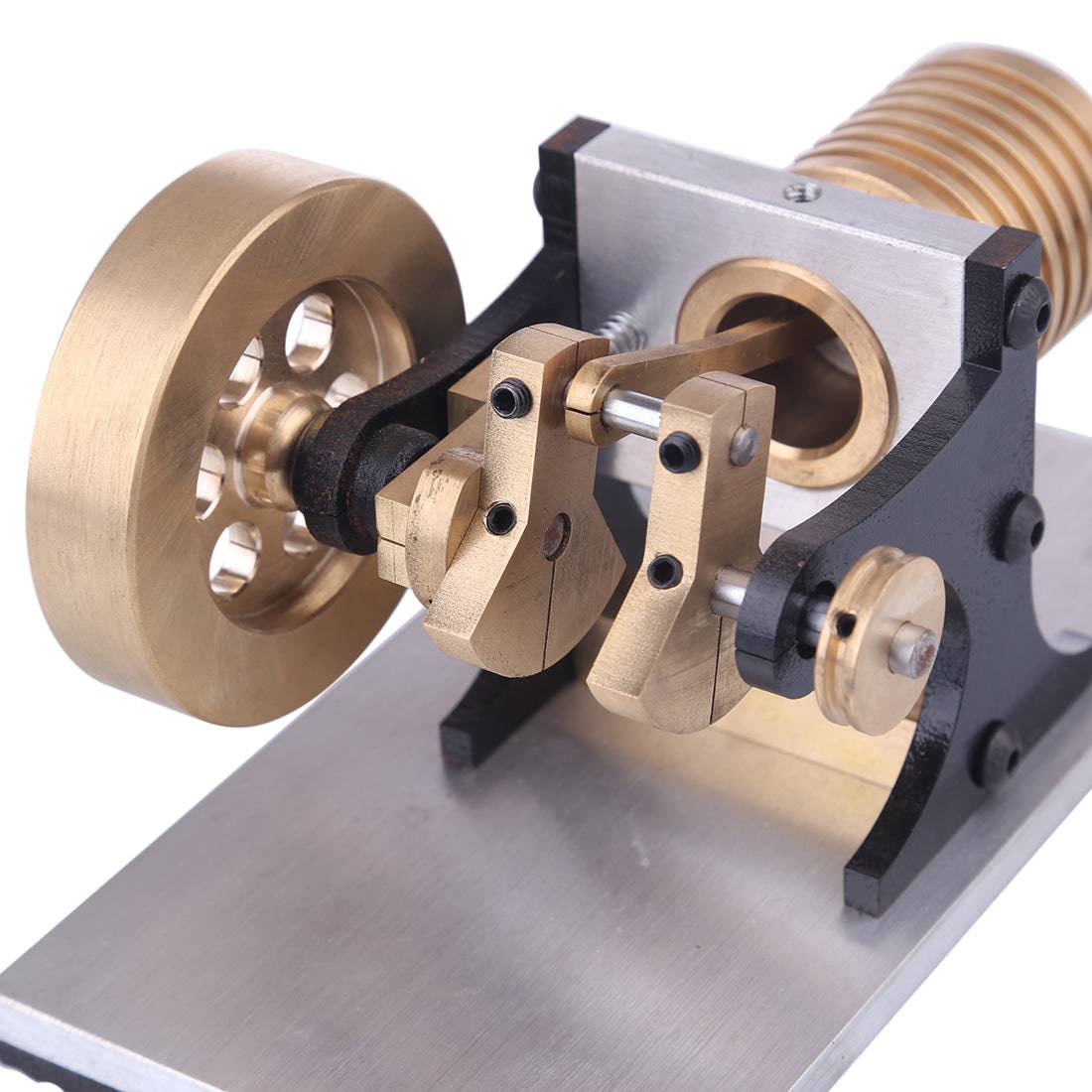 Suction Fire Type Single cylinder Hot Air Stirling Engine Model -Bracket Version - stirlingkit