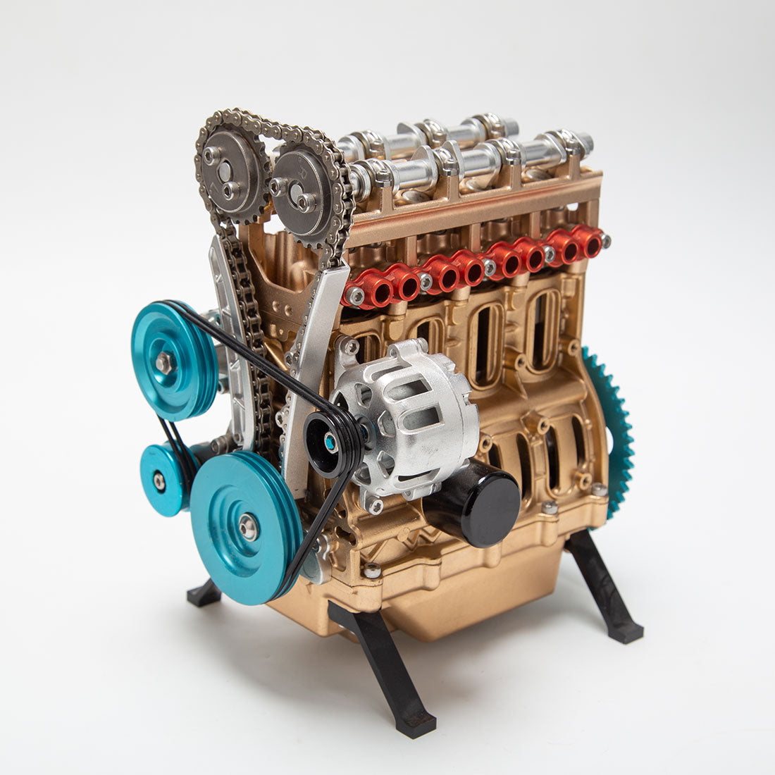 Iinline 4 Engine TECHING Build Your Own Inline 4 Cylinder Internal Combustion Assembled ...