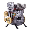 Teching Inline Four-Cylinder Full Aluminum Alloy Assembling Model Science Education Engine for Collection - stirlingkit