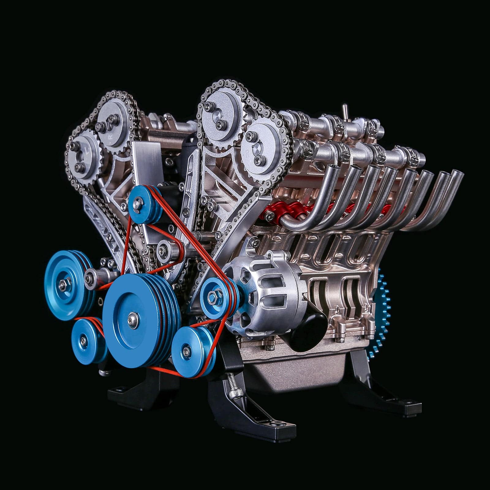 Teching V8 Mechanical Metal Assembly DIY Car Engine Model Kit 500+Pcs Educational Experiment Toy - stirlingkit