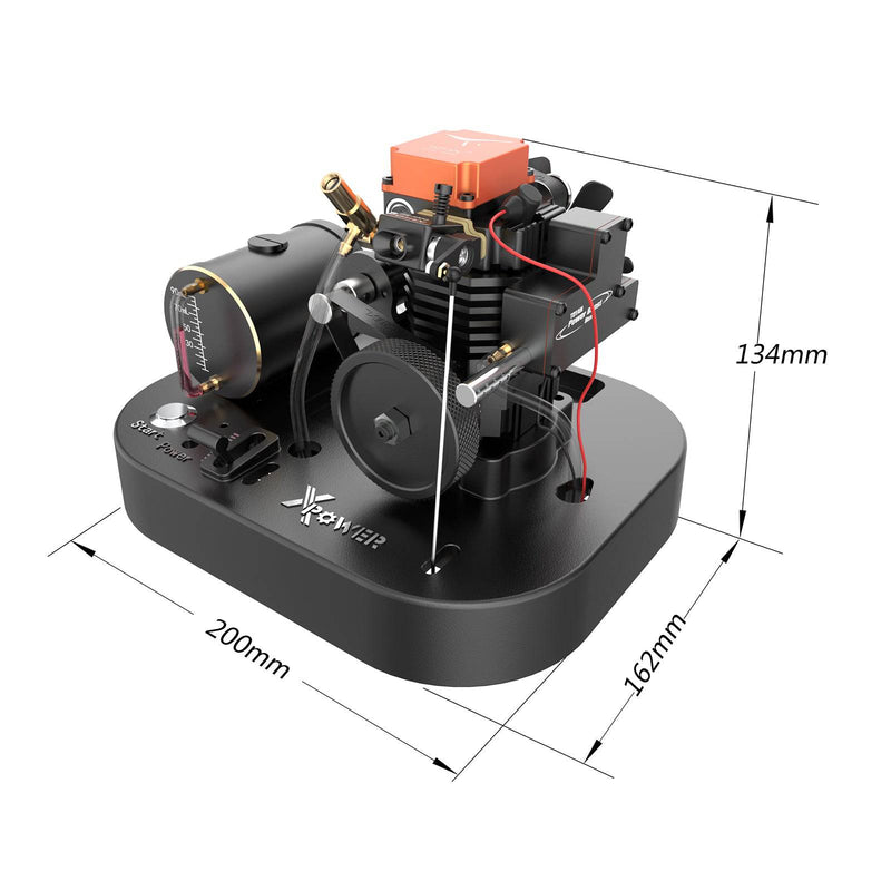 TOYAN FS-S100AC  4-stroke Methanol Engine Assembly Starting Full Set for 1/8 1/10 1/12 RC Car Ship Model - stirlingkit