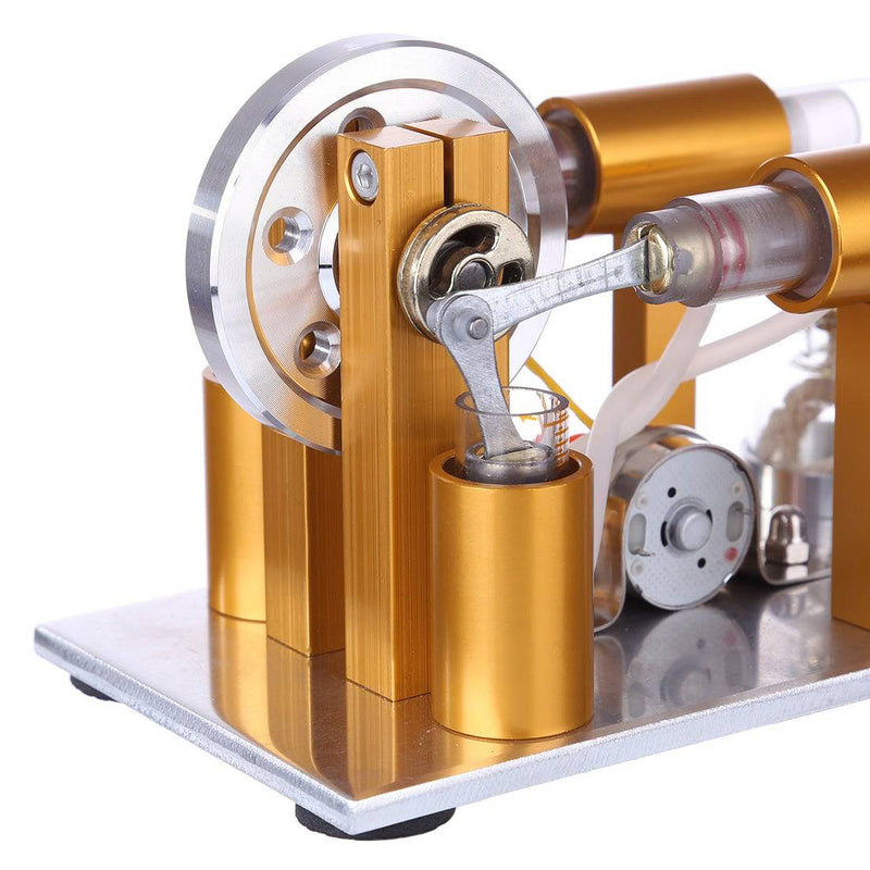 Two Cylinder Stirling Engine Kit Physics Experiment Generator Model - stirlingkit