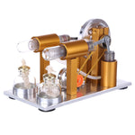 Two Cylinder Stirling Engine Kit Physics Experiment Generator Model - stirlingkit