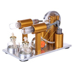 Two Cylinder Stirling Engine Kit Physics Experiment Generator Model - stirlingkit